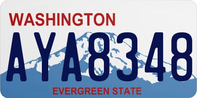 WA license plate AYA8348