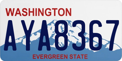 WA license plate AYA8367