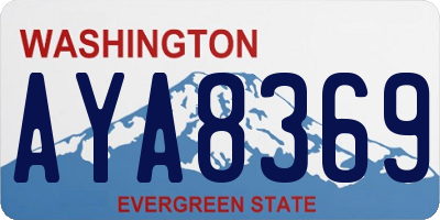 WA license plate AYA8369