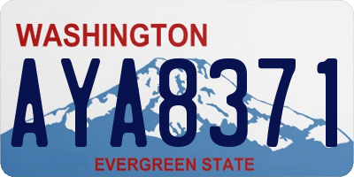 WA license plate AYA8371