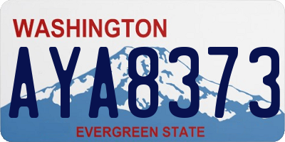 WA license plate AYA8373