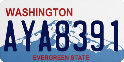 WA license plate AYA8391