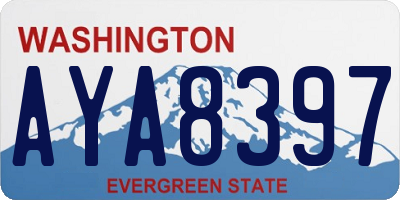 WA license plate AYA8397