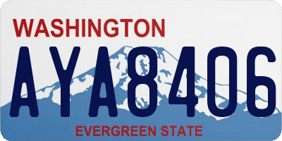 WA license plate AYA8406