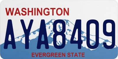 WA license plate AYA8409