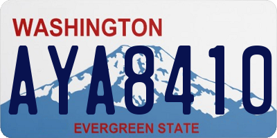 WA license plate AYA8410