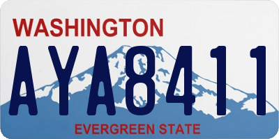 WA license plate AYA8411