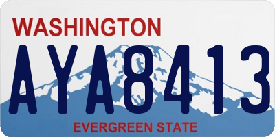 WA license plate AYA8413