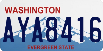 WA license plate AYA8416