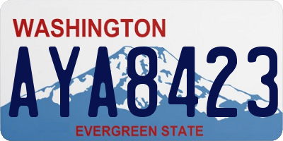 WA license plate AYA8423