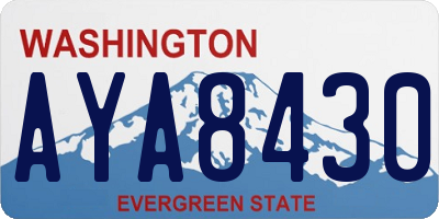 WA license plate AYA8430