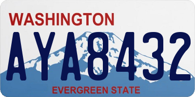 WA license plate AYA8432