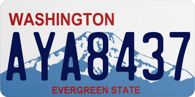 WA license plate AYA8437