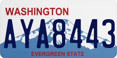 WA license plate AYA8443