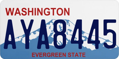 WA license plate AYA8445