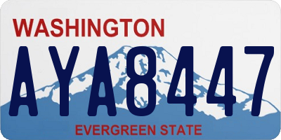 WA license plate AYA8447