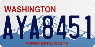 WA license plate AYA8451