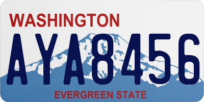 WA license plate AYA8456