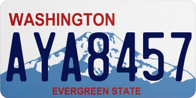 WA license plate AYA8457