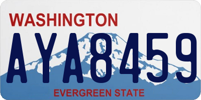 WA license plate AYA8459