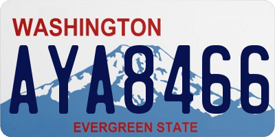 WA license plate AYA8466