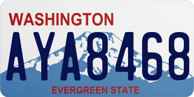 WA license plate AYA8468