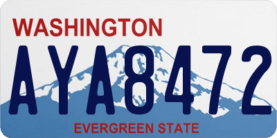 WA license plate AYA8472