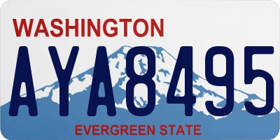 WA license plate AYA8495