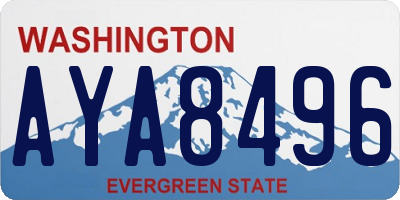 WA license plate AYA8496