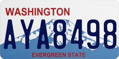 WA license plate AYA8498