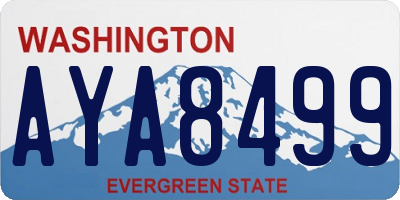 WA license plate AYA8499
