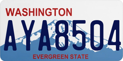WA license plate AYA8504