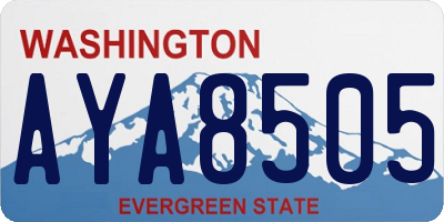 WA license plate AYA8505