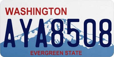WA license plate AYA8508