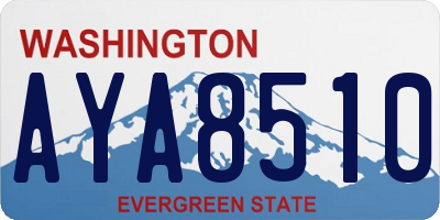 WA license plate AYA8510