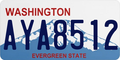 WA license plate AYA8512