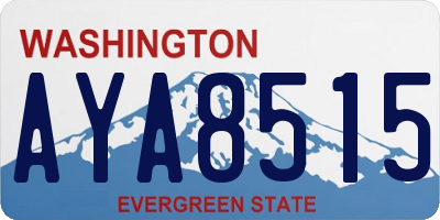 WA license plate AYA8515