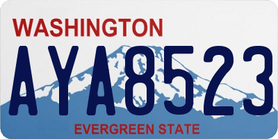 WA license plate AYA8523