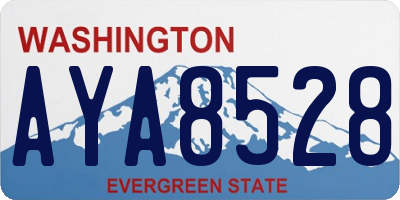 WA license plate AYA8528
