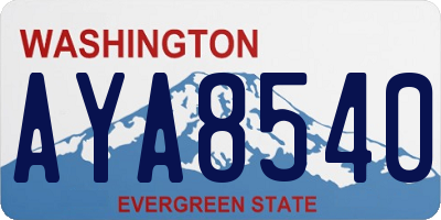 WA license plate AYA8540