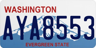 WA license plate AYA8553