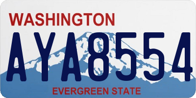WA license plate AYA8554