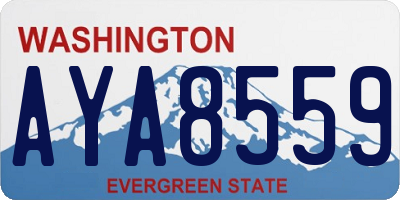 WA license plate AYA8559