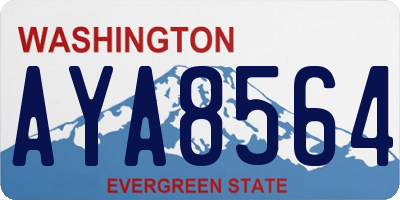 WA license plate AYA8564