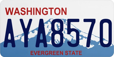 WA license plate AYA8570