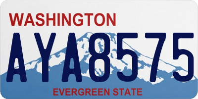 WA license plate AYA8575