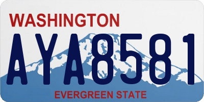 WA license plate AYA8581