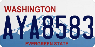 WA license plate AYA8583