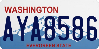 WA license plate AYA8586