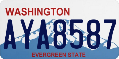 WA license plate AYA8587